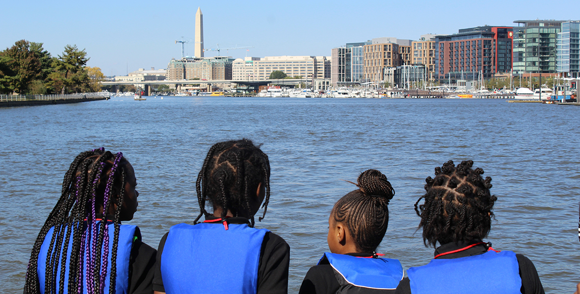 Students Looking at the Chesapeake